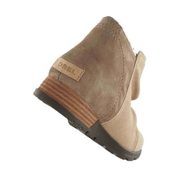Sorel Major Low Size 6 Tan Canvas Suede Ankle Side Zip Ankle Boots Outdoors New - Picture 7 of 9